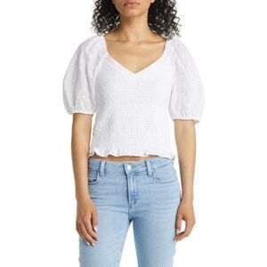 1.State Eyelet Smocked Top (Size L)